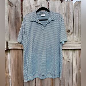 J. Hilburn Striped Polo Tee